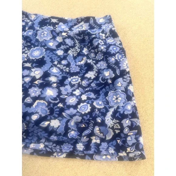 Croft & Barrow Floral Skort Womens Small Blue Botanical Stretch Active Mini - Picture 3 of 8